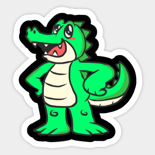 Crocodile animal motif alligator animal welfare for children Sticker